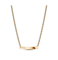 Pandora Timeless 14K Gold-Plated Pave Cubic Zirconia Single-Row Bar Collier Necklace