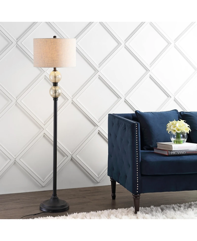 Jonathan Y January Glassmetal Led Floor Lamp