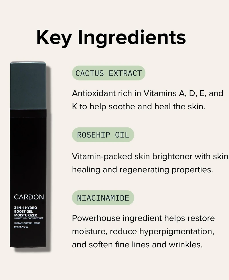 Cardon Hydro Boost Gel Moisturizer, 1.7 oz.