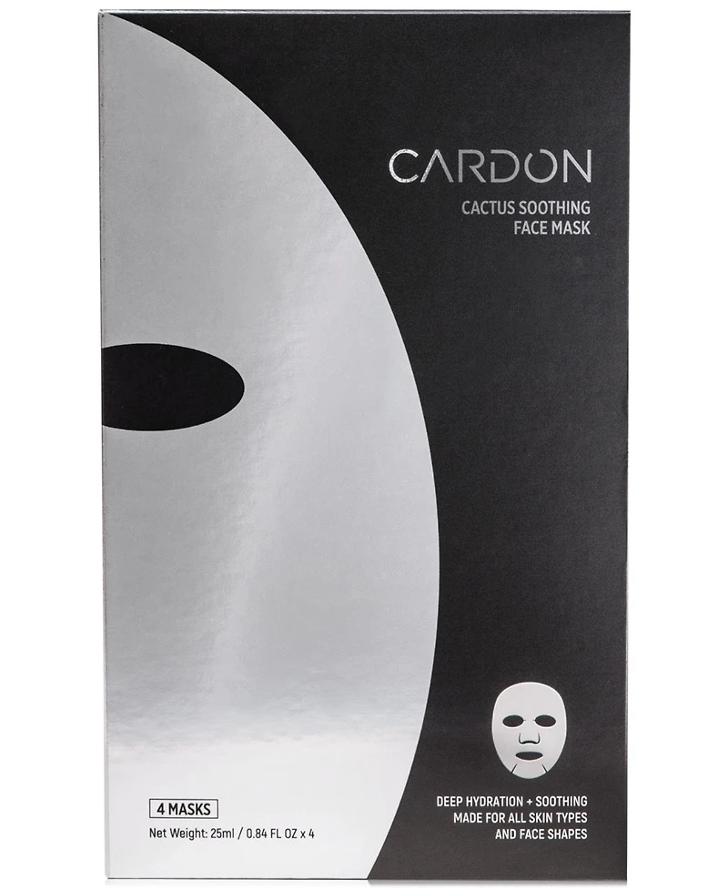 Cardon Cactus Soothing Face Mask, 4-Pk.