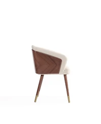 Manhattan Comfort Reeva 2-Piece Leatherette Upholstered Dining Chair Set