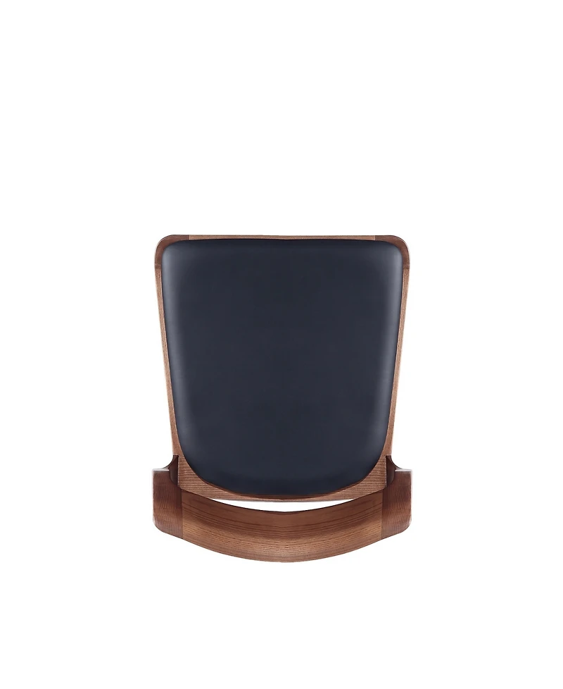 Manhattan Comfort Moderno -Piece Leatherette Upholstered Stackable Dining Chair Set