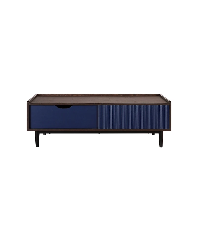 Manhattan Comfort Duane 47.24" Ribbed 1-Drawer Coffee Table