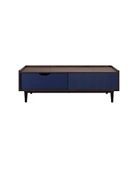 Manhattan Comfort Duane 47.24" Ribbed 1-Drawer Coffee Table