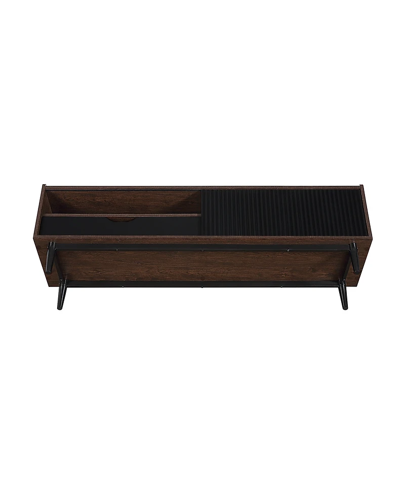 Manhattan Comfort Duane 59.25" Ribbed Tv Stand Fits TVs up to 55"