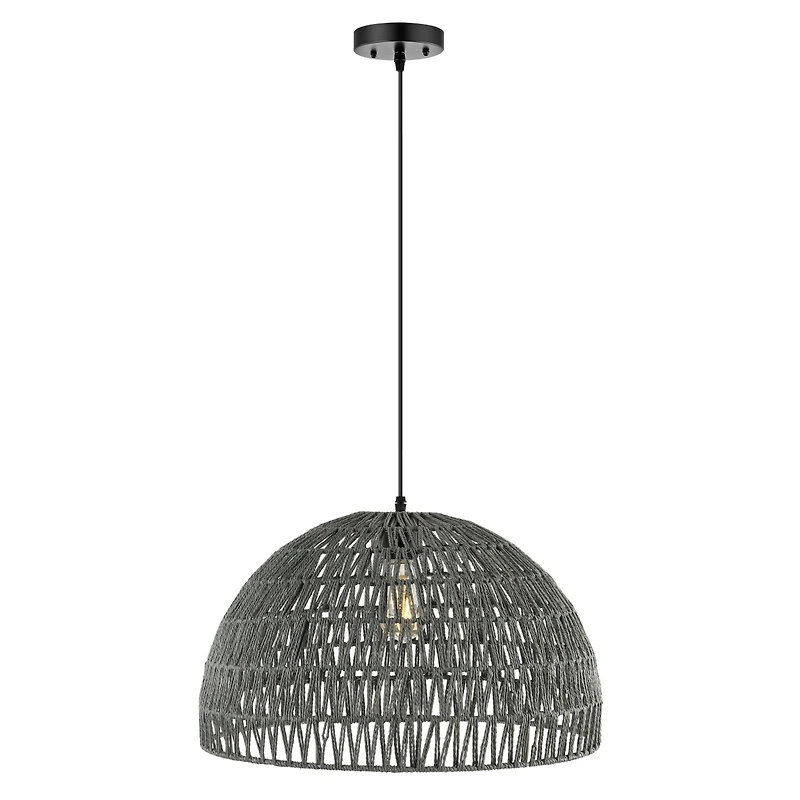 Campana Bohemian Modern Woven Rattan iron Led Pendant