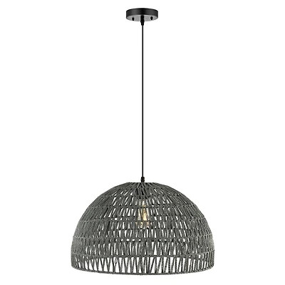 Campana Bohemian Modern Woven Rattan iron Led Pendant