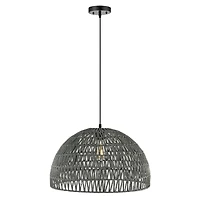 Campana Bohemian Modern Woven Rattan iron Led Pendant