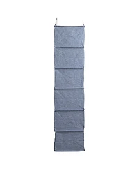Household Essentials Hanging Closet Organizer with 6 Storage Shelves, Denim