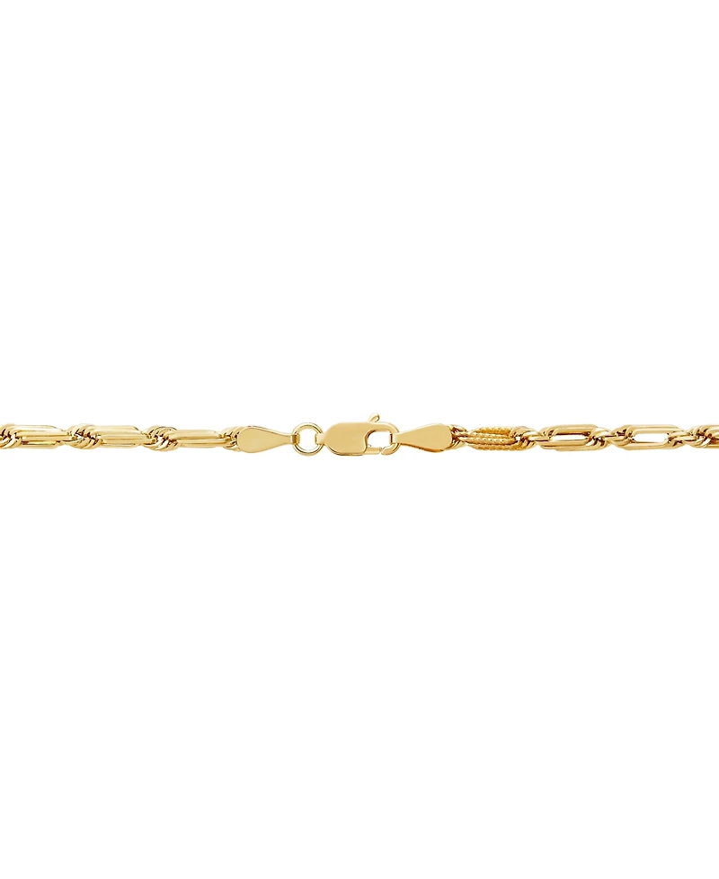 Polished Double Link Chain Necklace in 14k Yellow Gold, 18"