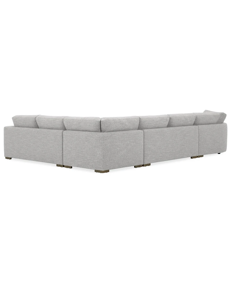 Closeout! Vasher 166" 4-Pc. Fabric Sectional Sofa with Cuddler, Created for Macy's
