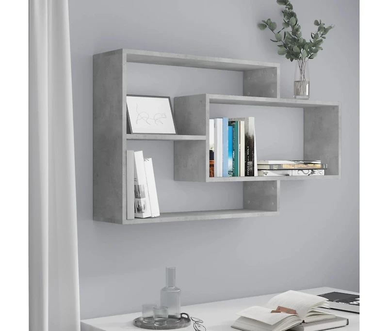 Wall Shelves Concrete Gray 40.9"x7.9"x23" Engineered Wood