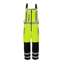 RefrigiWear Men's Hi Vis Insulated Softshell High-Bib Overalls, -20°F (-29°C)