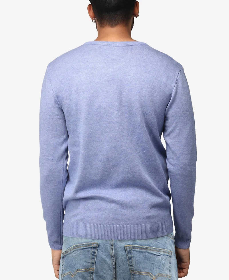 X-Ray Men's Basic V-Neck Pullover Midweight Sweater