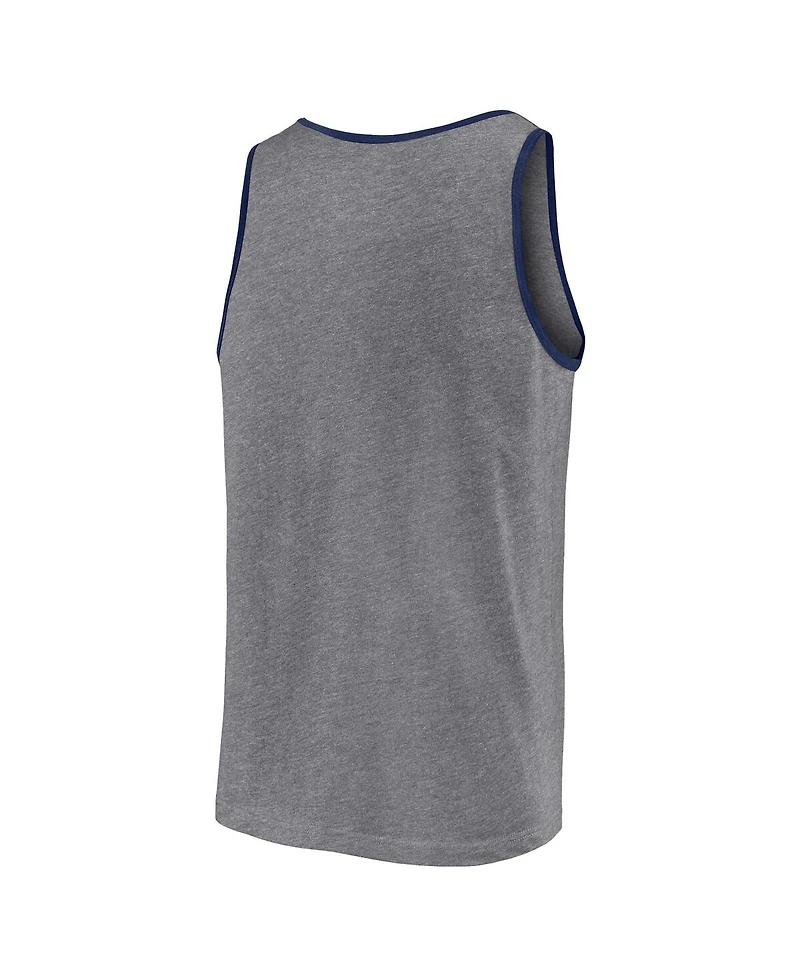 Men's Fanatics Heather Gray Boston Red Sox Primary Tank Top