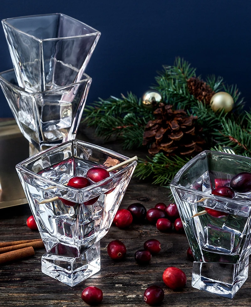 JoyJolt Carre Barware Collection, Set of 4