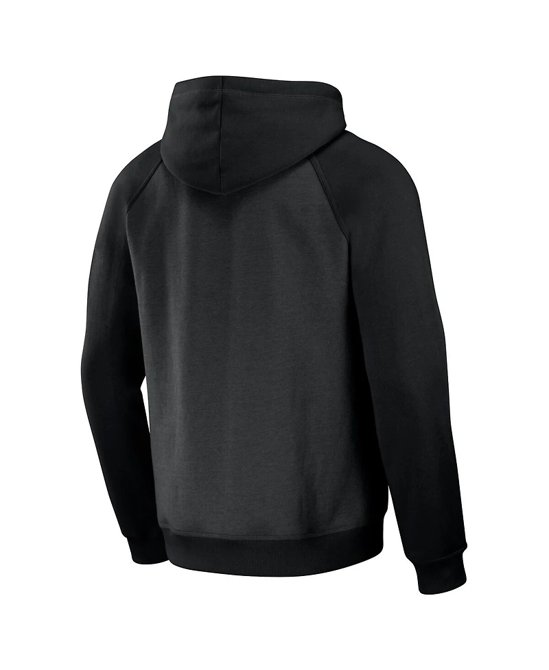 Men's Darius Rucker Collection by Fanatics Black Chicago White Sox Raglan Full-Zip Hoodie