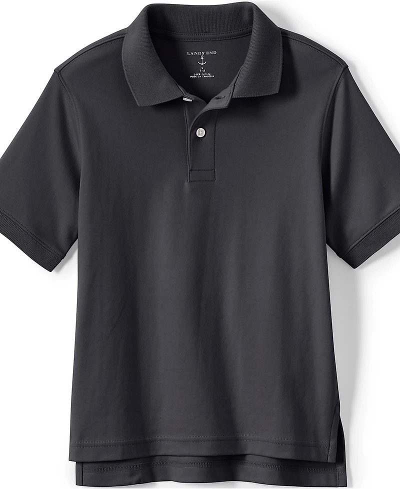 Lands' End Boys Short Sleeve Interlock Polo Shirt