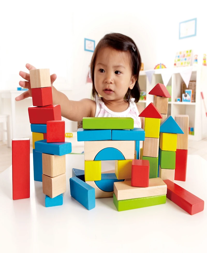 Hape Maple Wood Kids Building 50 Blocks
