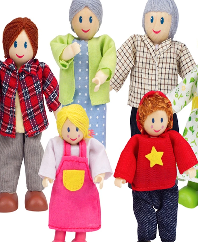 Hape Happy Family Caucasian Dollhouse Set