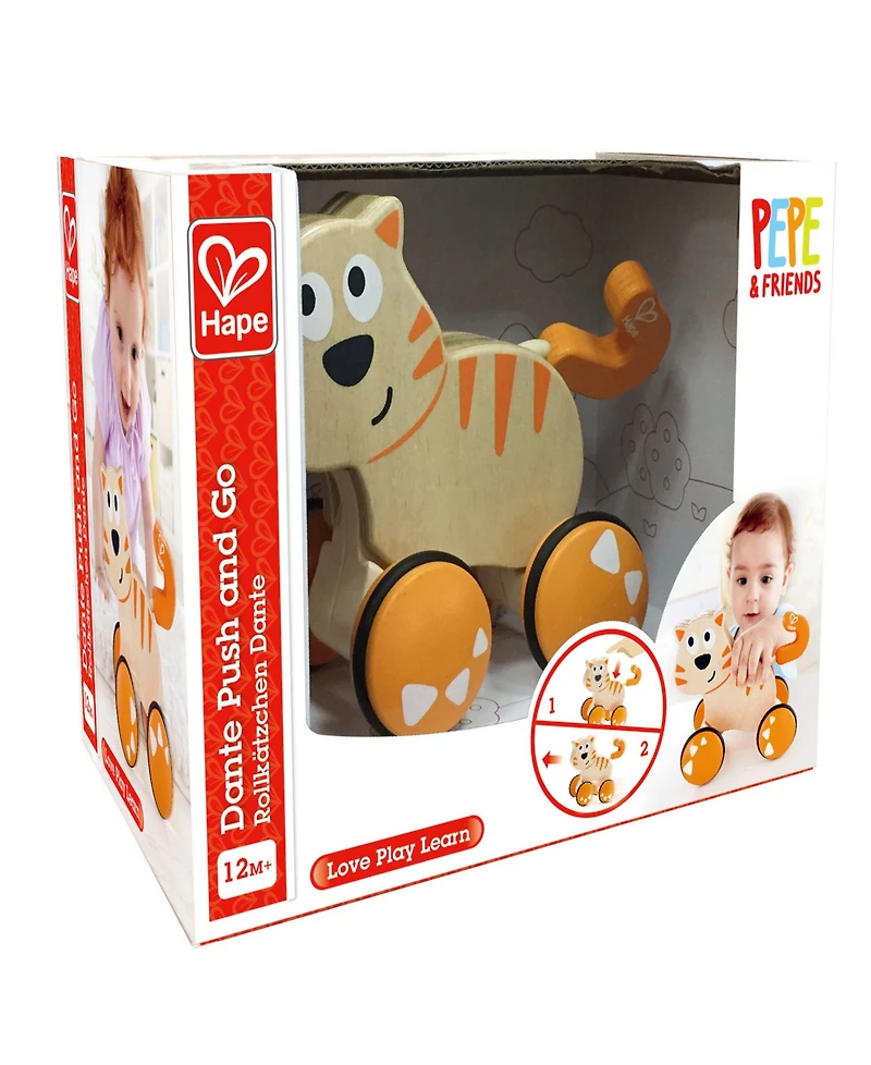Hape Dante Cat Push Go Toddler Toy