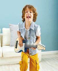 Hape Learn with Lights Blue Electronic Ukulele