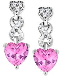 Women's Heart infinity Earrings Sterling Silver