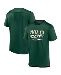 Men's Fanatics Green Minnesota Wild Authentic Pro Tech T-shirt