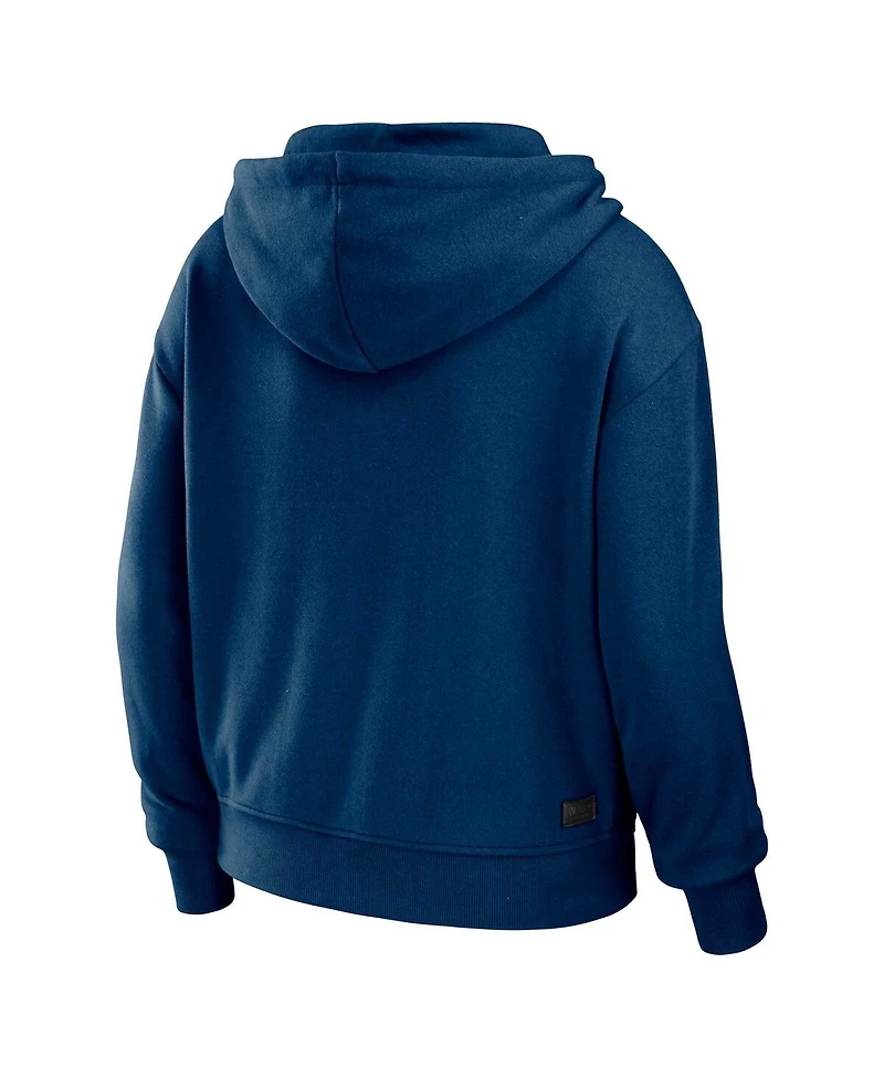 Women's Wear by Erin Andrews Navy, White Chicago Bears Plus Color Block Full-Zip Hoodie