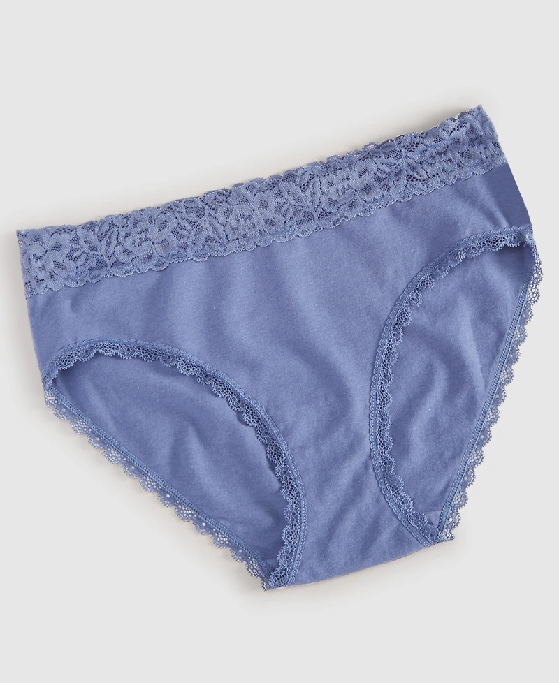 State of Day Women's Cotton Blend Lace-Trim Hipster Underwear, Created for Macy's