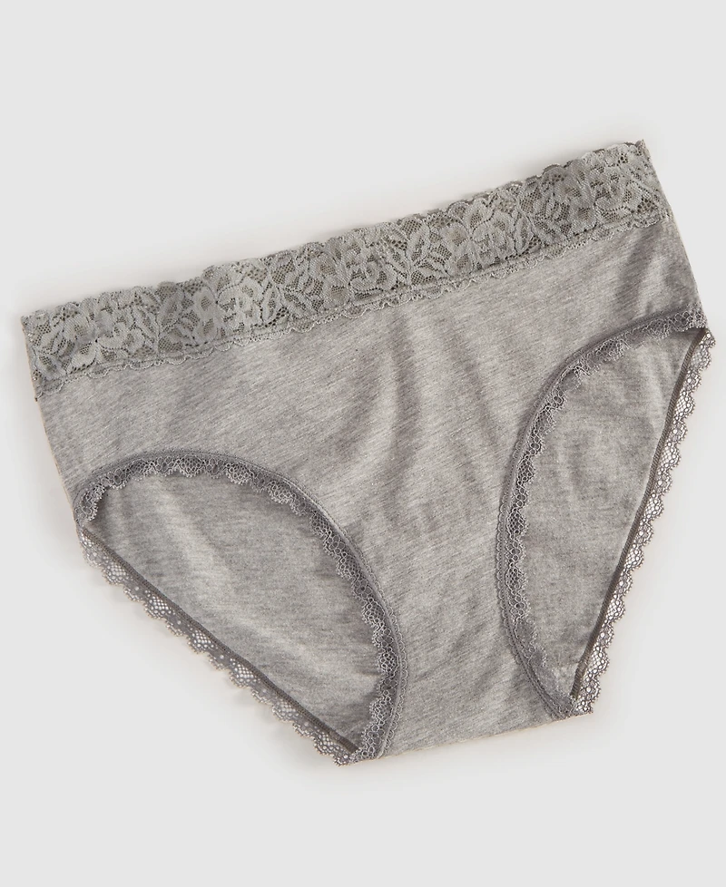 State of Day Women's Cotton Blend Lace-Trim Hipster Underwear, Created for Macy's