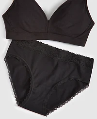 State of Day Women's Cotton Blend Lace-Trim Hipster Underwear, Created for Macy's