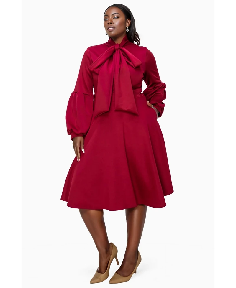 L I V D Women's Plus Bekah Flare Pocket Dress