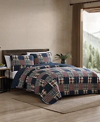 Eddie Bauer Madrona Plaid Reversible -Piece Quilt Set