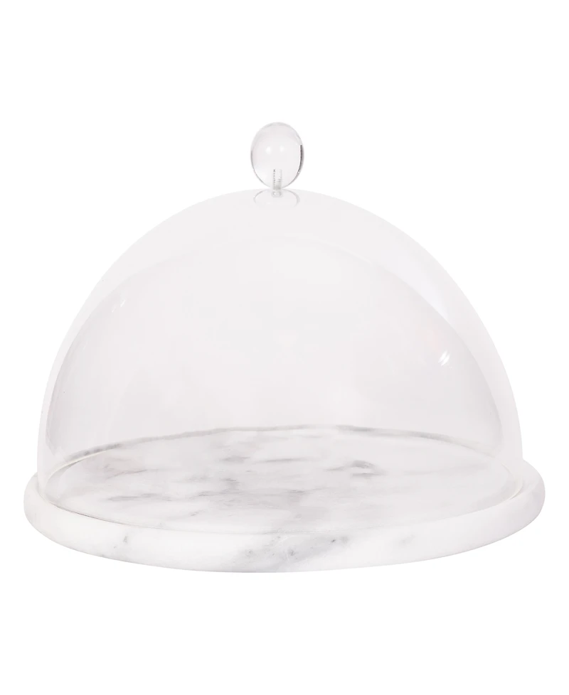 Artifacts Trading Company Marble Plate with Acrylic Dome, 11" x 7.8"