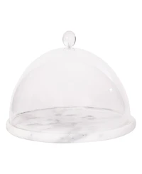 Artifacts Trading Company Marble Plate with Acrylic Dome, 11" x 7.8"