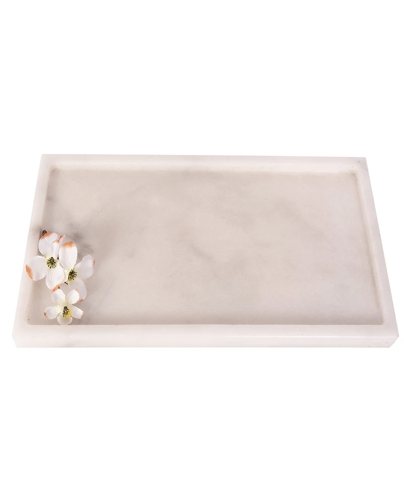 Artifacts Trading Company Marble Rectangular Tray, 15" x 8" x 0.3"