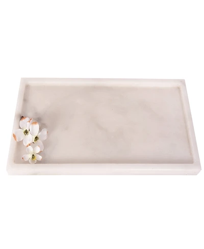 Artifacts Trading Company Marble Rectangular Tray, 15" x 8" x 0.3"