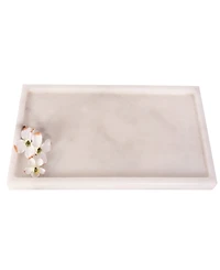 Artifacts Trading Company Marble Rectangular Tray, 15" x 8" x 0.3"