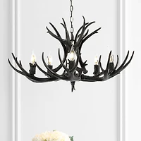 Jonathan Y Eldora Adjustable Resin Antler Led Chandelier