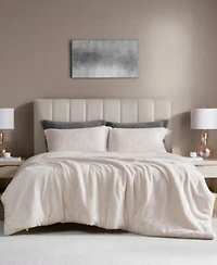 Royal Luxe Faux Fur To Mink Reversible 3 Piece Comforter Set