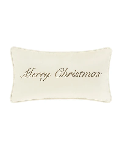 J Queen New York Merry Christmas Boudoir Decorative Pillow, 11" x 20"
