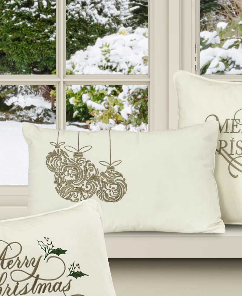 J Queen New York Ornament Boudoir Embellished Decorative Pillow, 15" x 22"