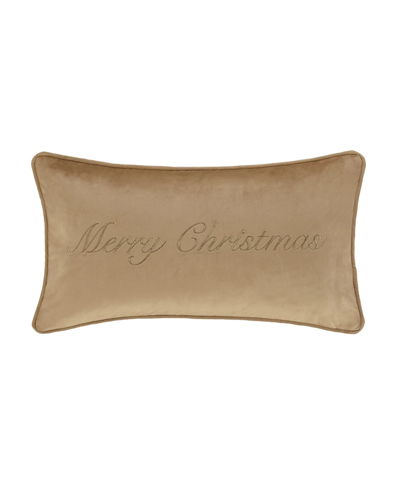 J Queen New York Merry Christmas Boudoir Decorative Pillow, 11" x 20"