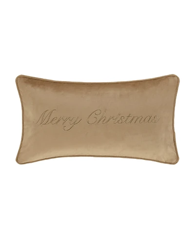 J Queen New York Merry Christmas Boudoir Decorative Pillow, 11" x 20"