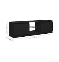 Tv Stand with Led Lights Black 47.2"x11.8"x14"