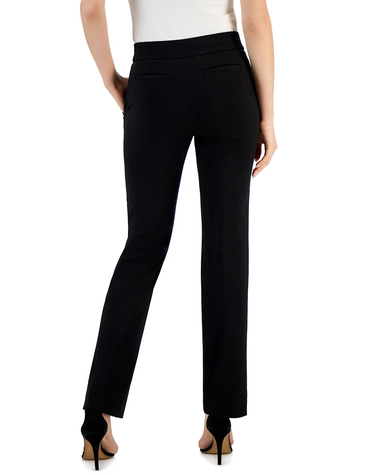 Anne Klein Women's Mid-Rise Pull-On Slash-Pocket Pants