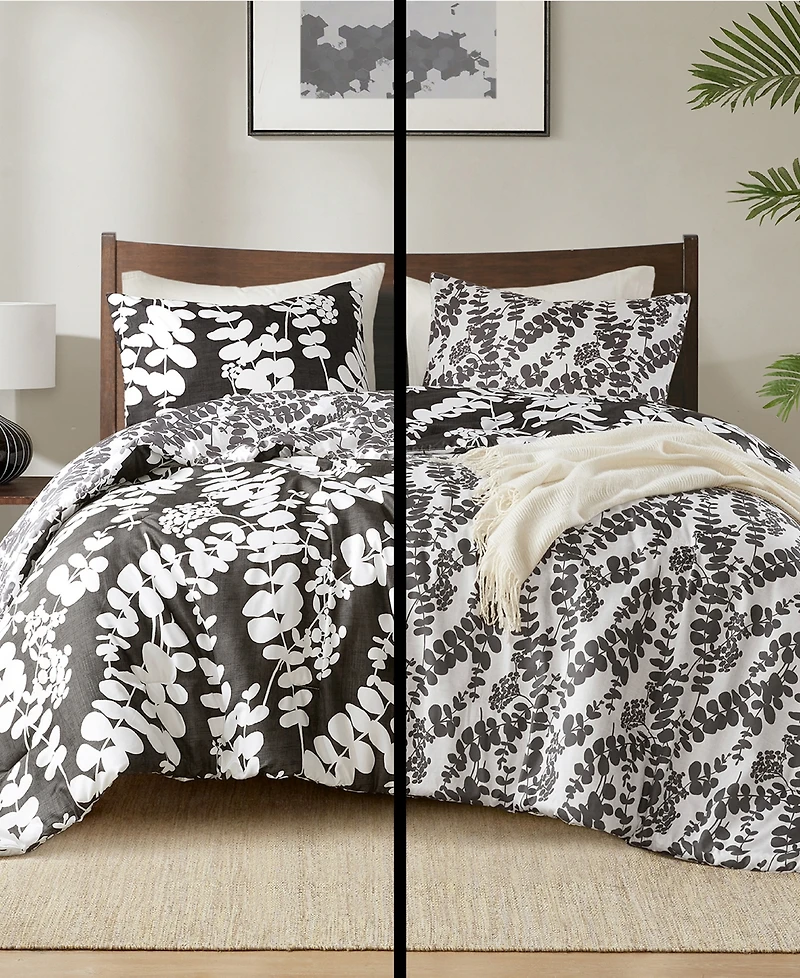 510 Design Aria Floral Print Reversible 3-Pc. Comforter Set, Full/Queen
