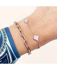 The Lovery Mini Pink Mixed Clover Bracelet 14K Gold