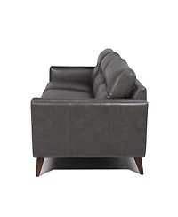 Nice Link Ava 84" Mid-Century Modern Leather Sofa